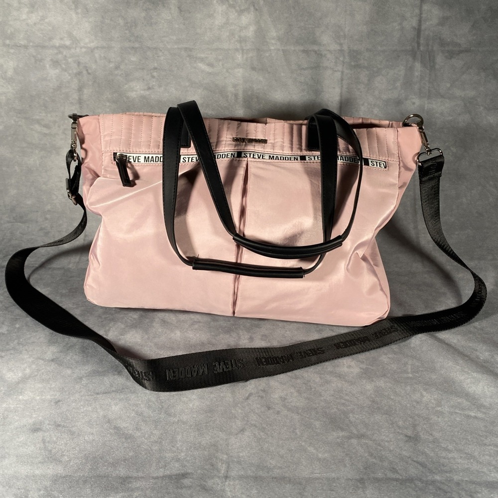Steve Madden Travel‎ Weekender Bag Pink Classic Multiple Pockets Double Handle